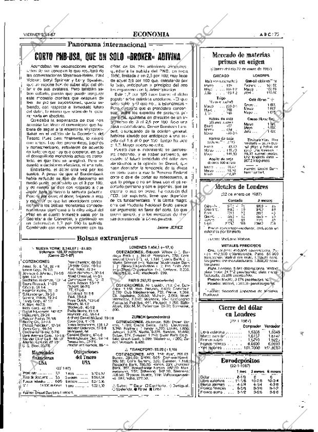 ABC MADRID 23-01-1987 página 75