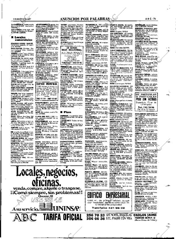 ABC MADRID 23-01-1987 página 95