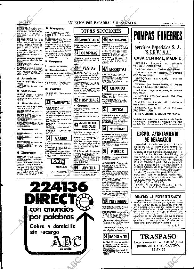 ABC SEVILLA 23-01-1987 página 52