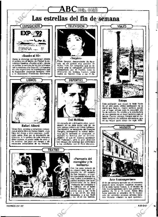 ABC SEVILLA 23-01-1987 página 57