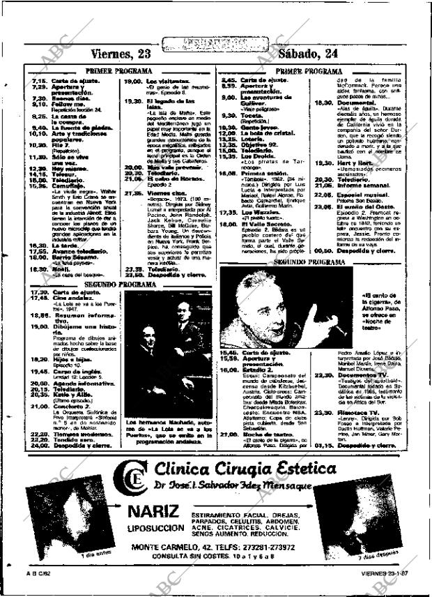 ABC SEVILLA 23-01-1987 página 62