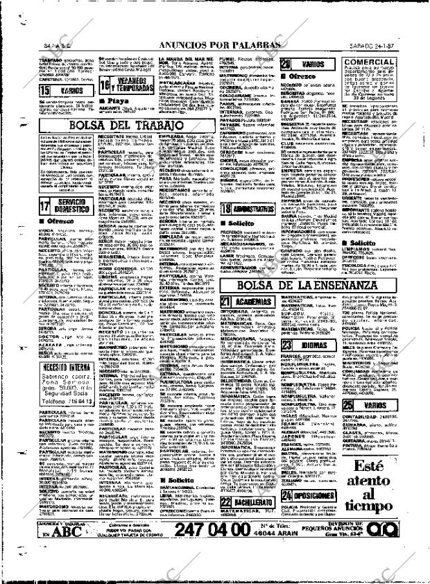 ABC MADRID 24-01-1987 página 84