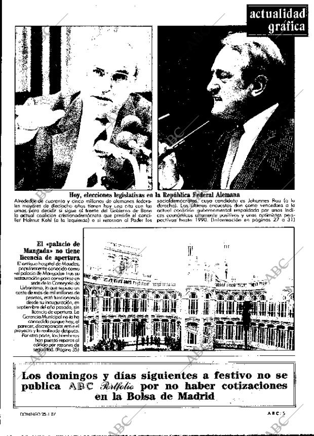 ABC MADRID 25-01-1987 página 5