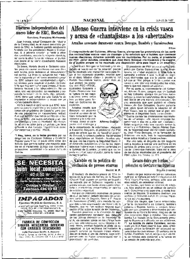 ABC MADRID 26-01-1987 página 16