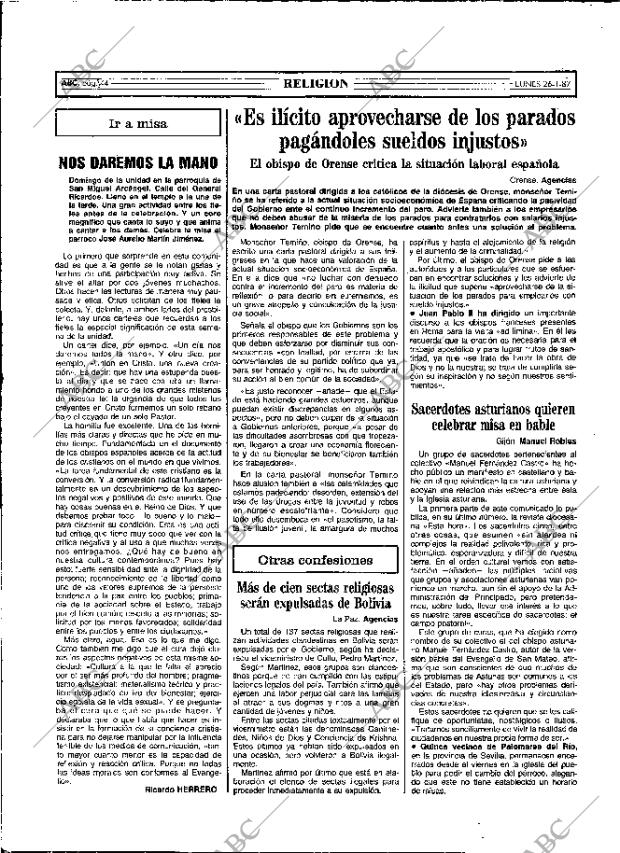 ABC MADRID 26-01-1987 página 44