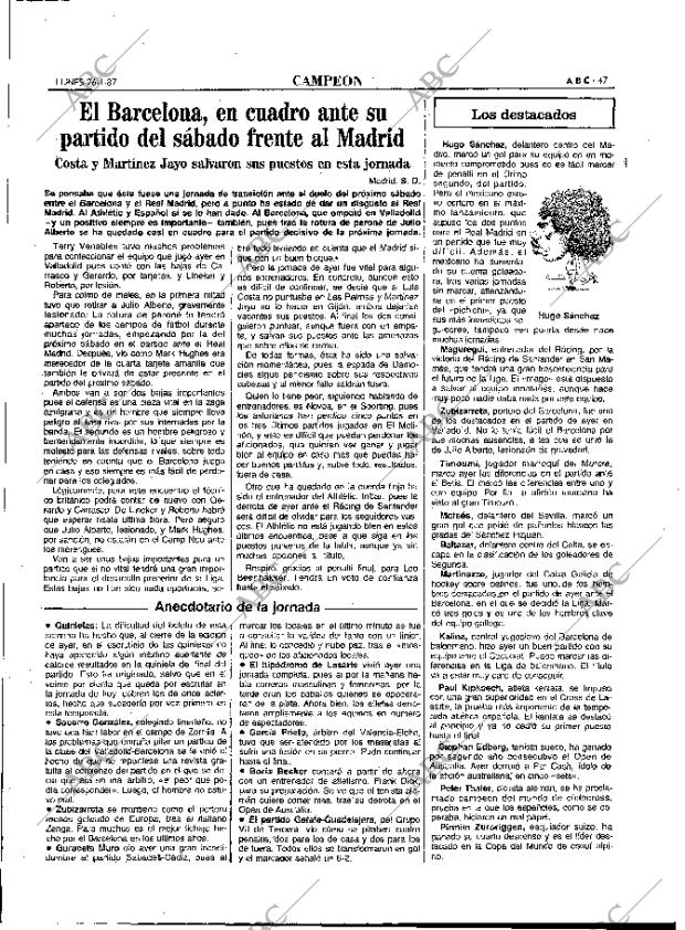 ABC MADRID 26-01-1987 página 47