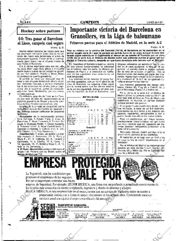 ABC MADRID 26-01-1987 página 58