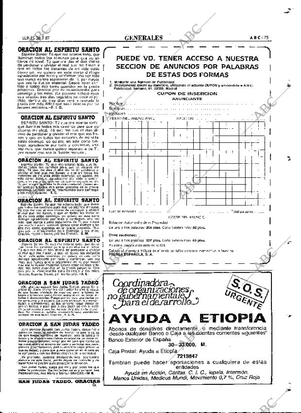 ABC MADRID 26-01-1987 página 75