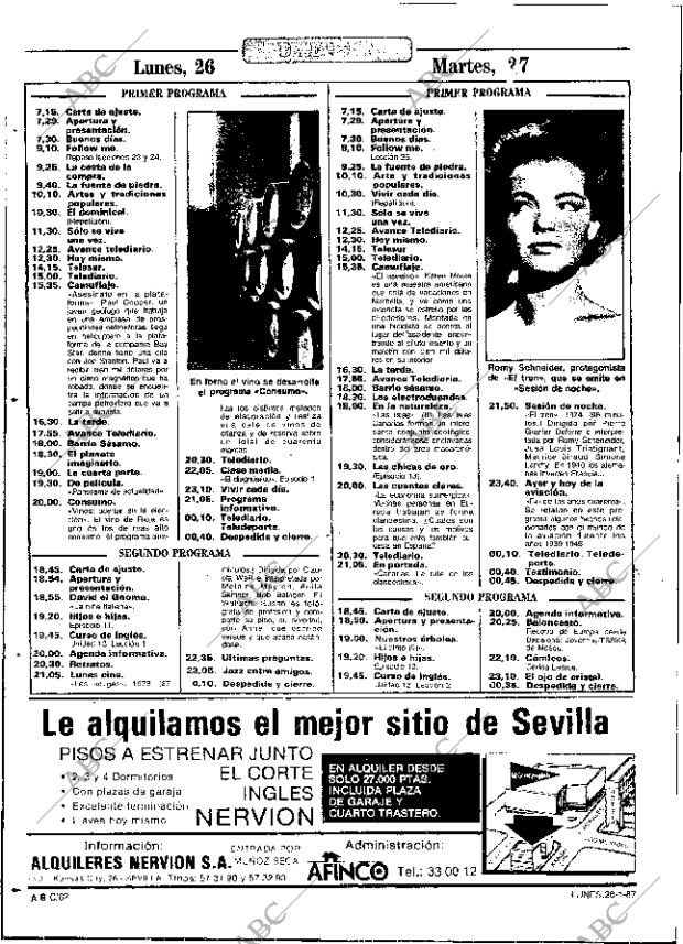 ABC SEVILLA 26-01-1987 página 62