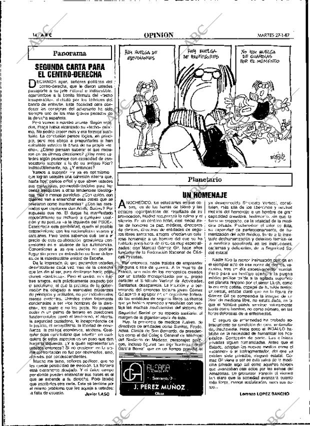 ABC MADRID 27-01-1987 página 14