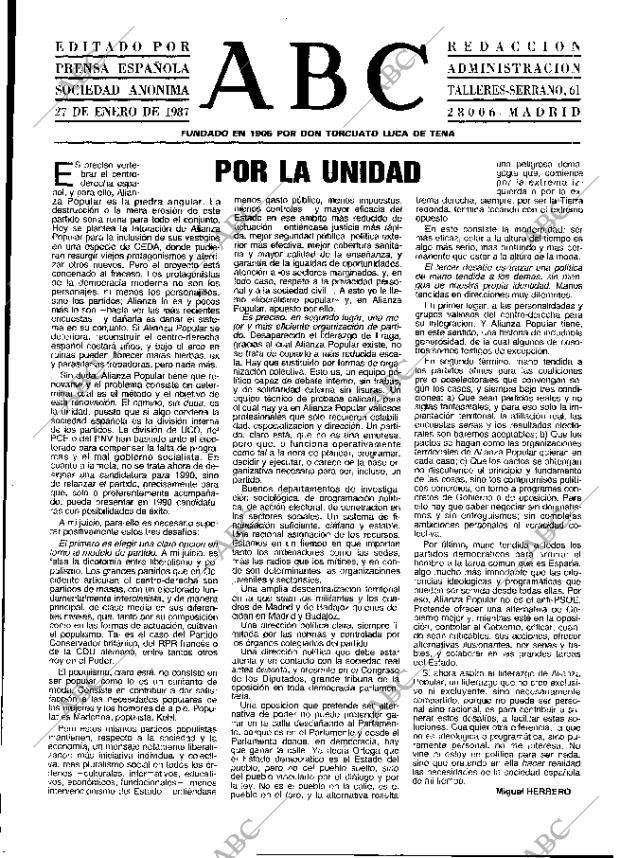 ABC MADRID 27-01-1987 página 3