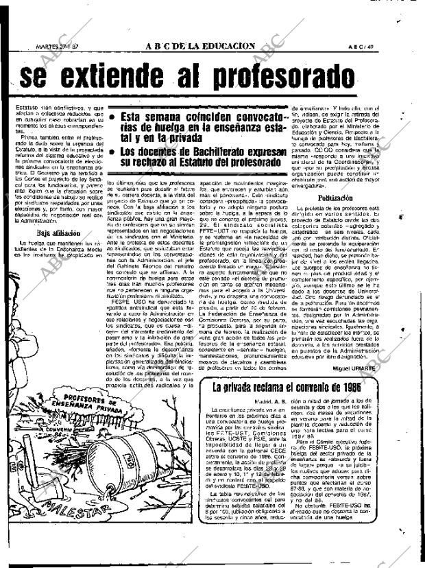 ABC MADRID 27-01-1987 página 49