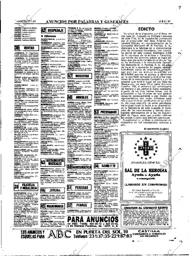 ABC MADRID 27-01-1987 página 87