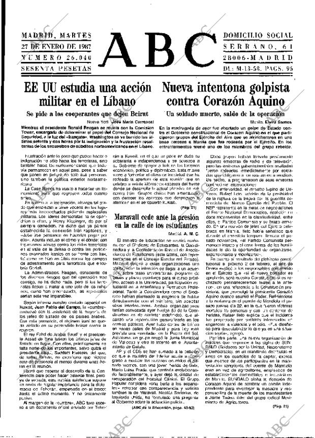 ABC MADRID 27-01-1987 página 9