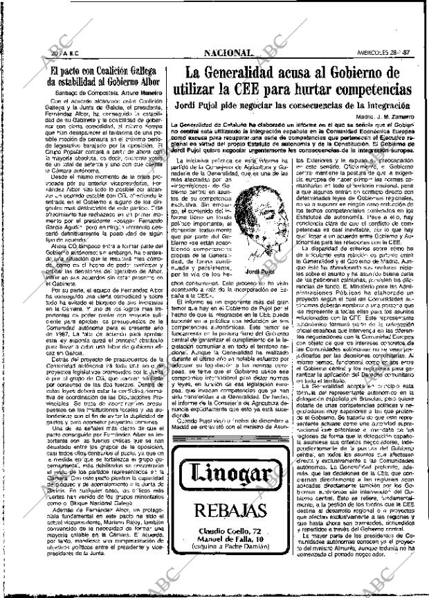 ABC MADRID 28-01-1987 página 20