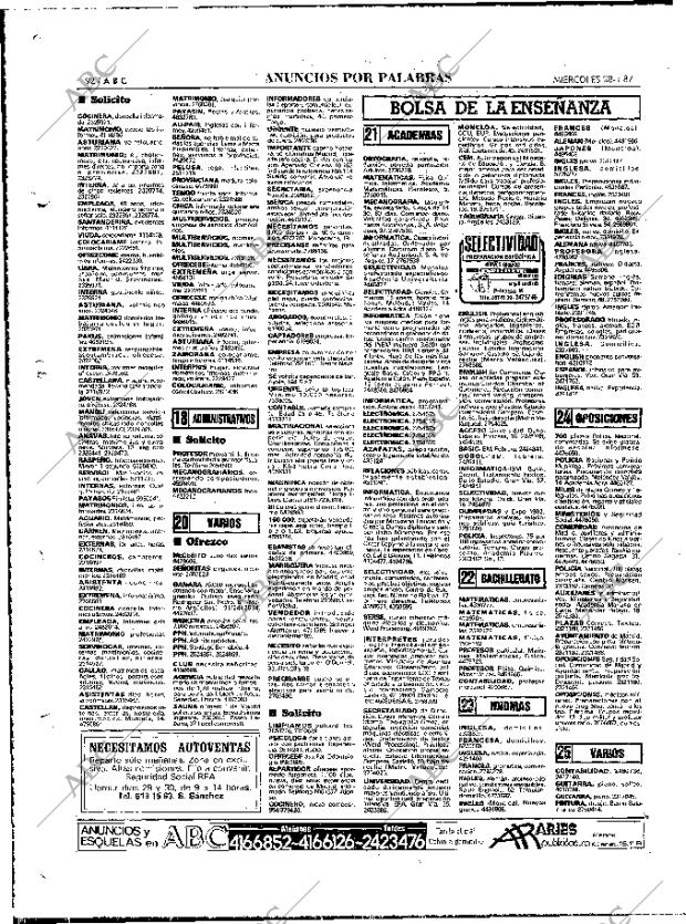ABC MADRID 28-01-1987 página 92