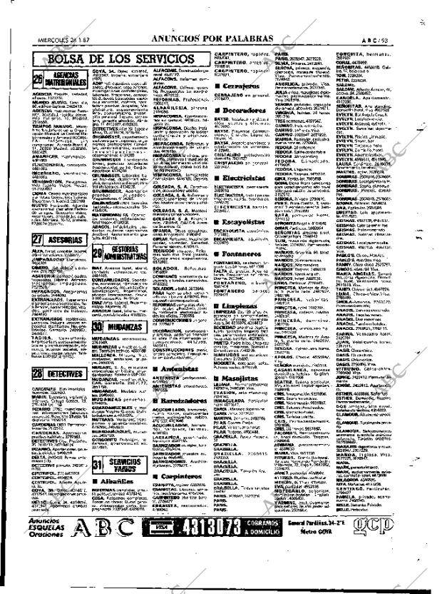 ABC MADRID 28-01-1987 página 93