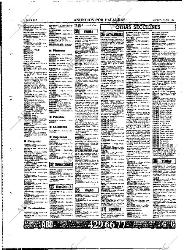 ABC MADRID 28-01-1987 página 94