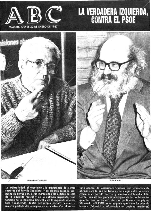 ABC MADRID 29-01-1987 página 1