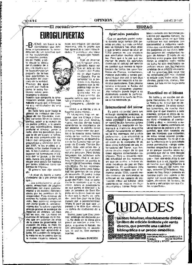 ABC MADRID 29-01-1987 página 16