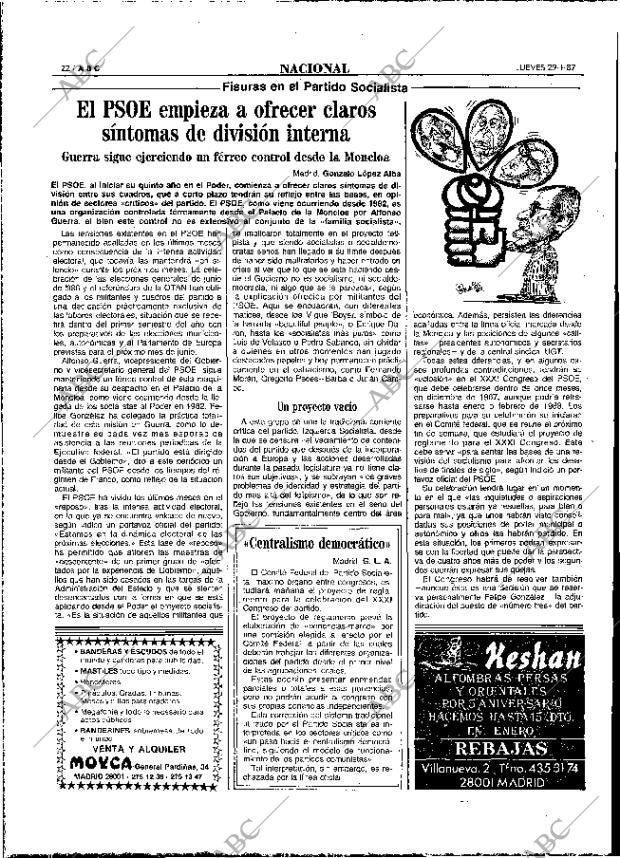 ABC MADRID 29-01-1987 página 22