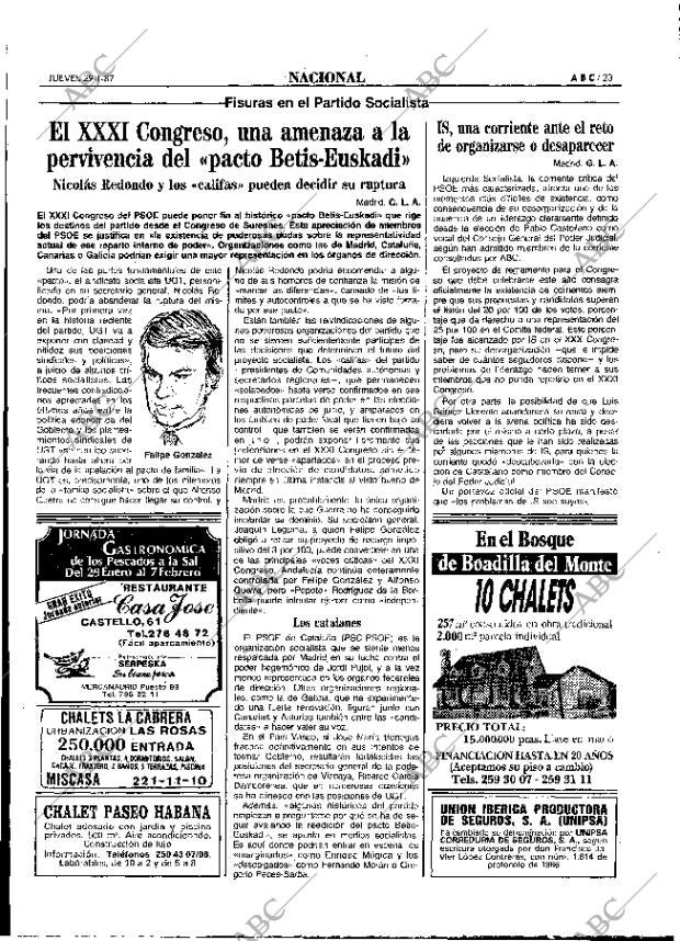 ABC MADRID 29-01-1987 página 23