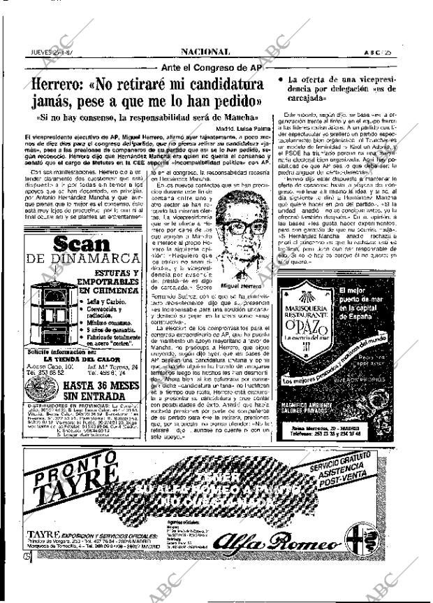 ABC MADRID 29-01-1987 página 25