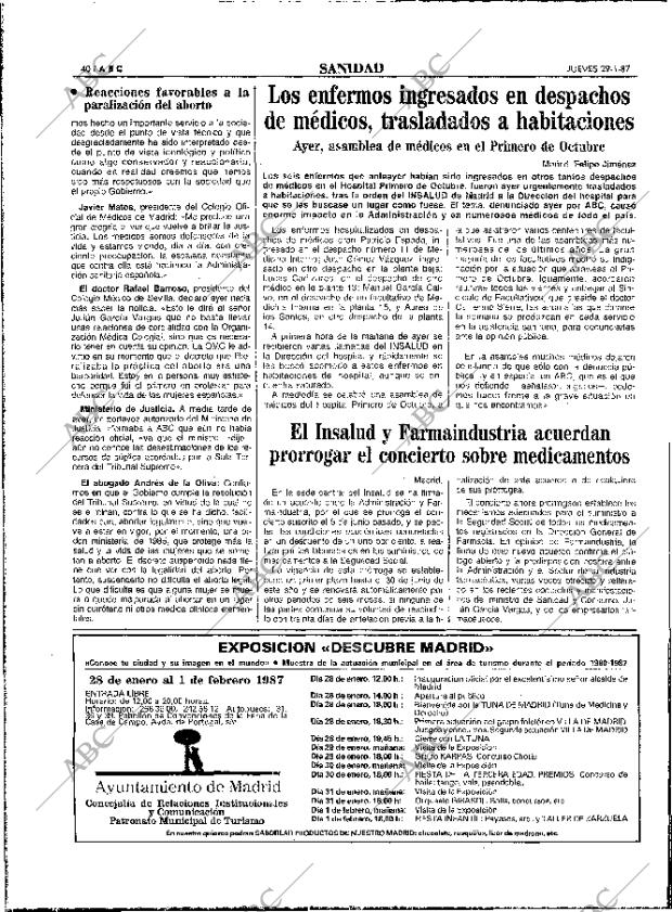 ABC MADRID 29-01-1987 página 40