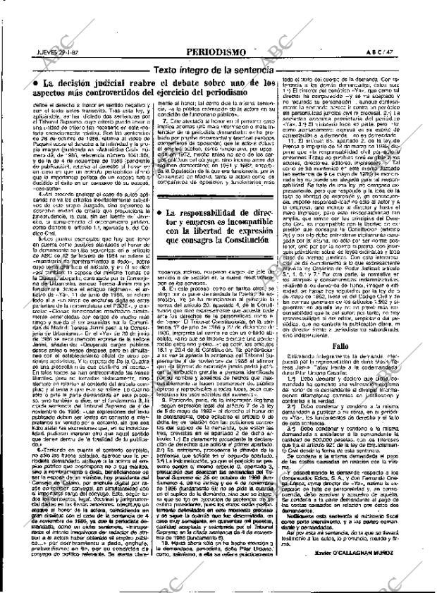 ABC MADRID 29-01-1987 página 47