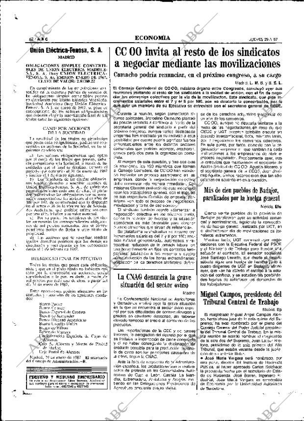 ABC MADRID 29-01-1987 página 62