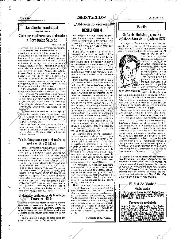 ABC MADRID 29-01-1987 página 72