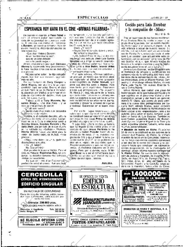 ABC MADRID 29-01-1987 página 74