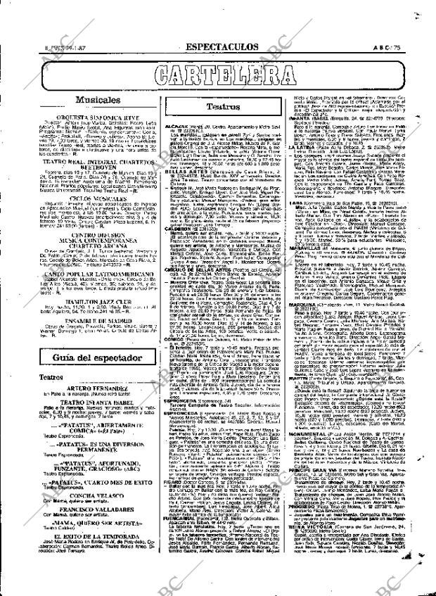 ABC MADRID 29-01-1987 página 75