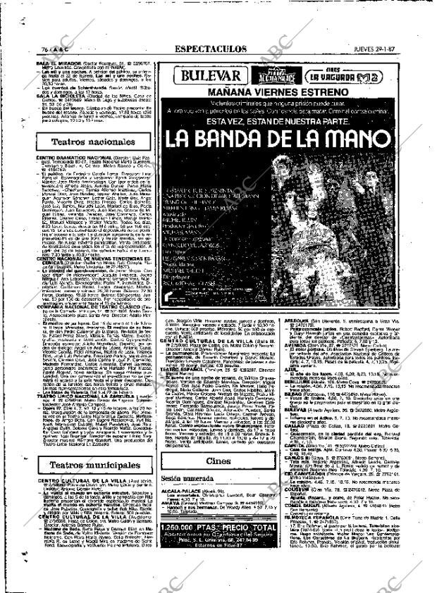 ABC MADRID 29-01-1987 página 76