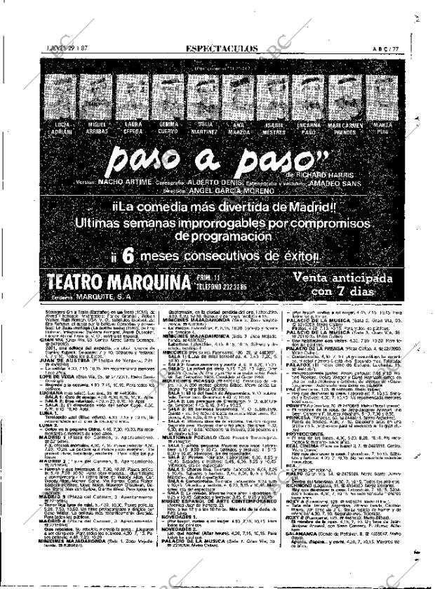 ABC MADRID 29-01-1987 página 77