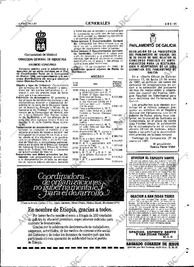 ABC MADRID 29-01-1987 página 85