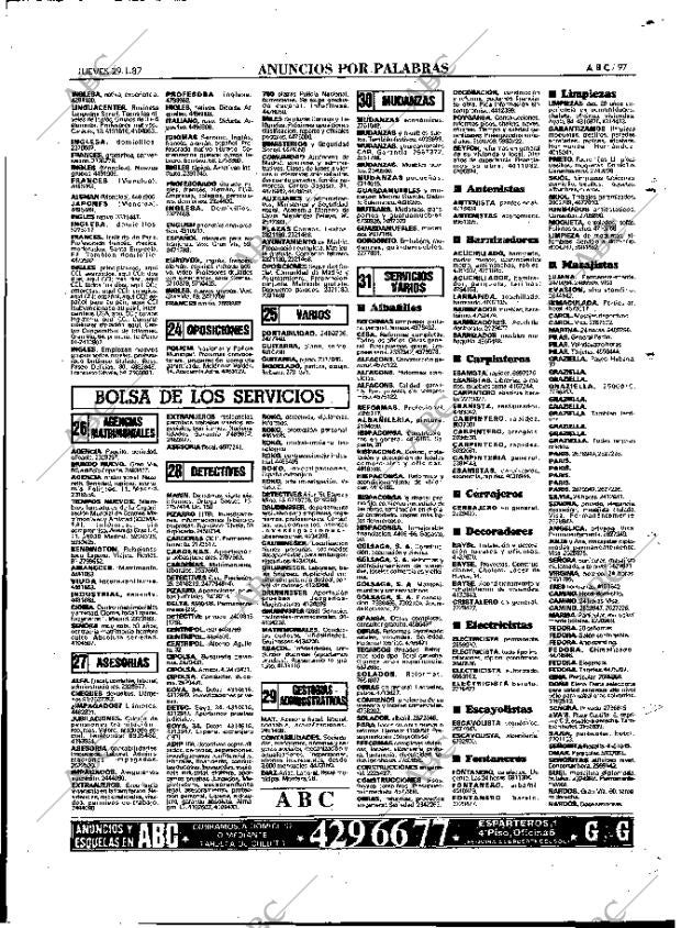 ABC MADRID 29-01-1987 página 97