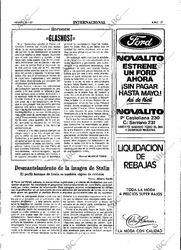 ABC MADRID 30-01-1987 página 27