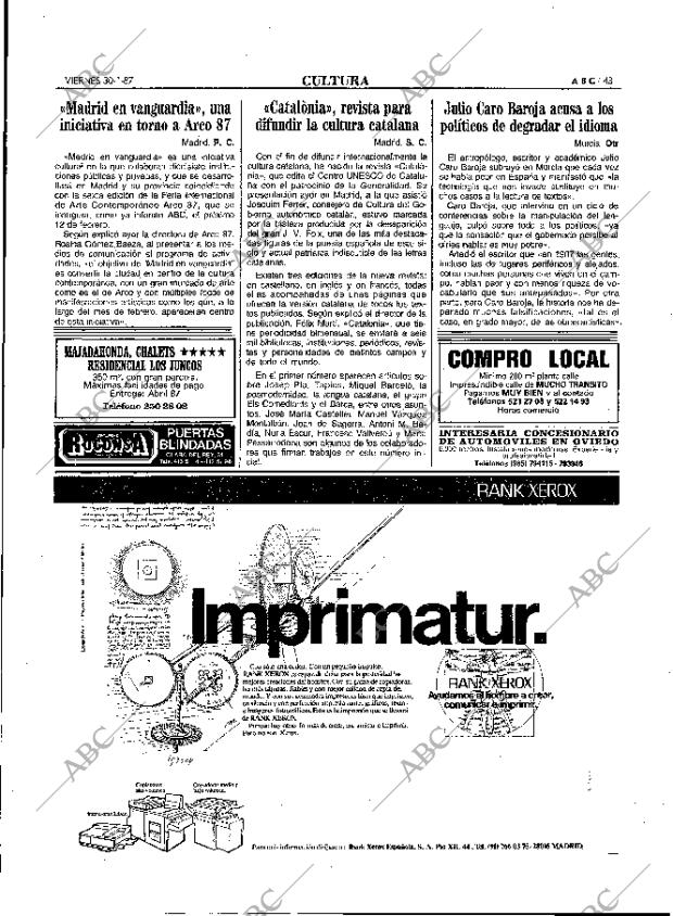 ABC MADRID 30-01-1987 página 43