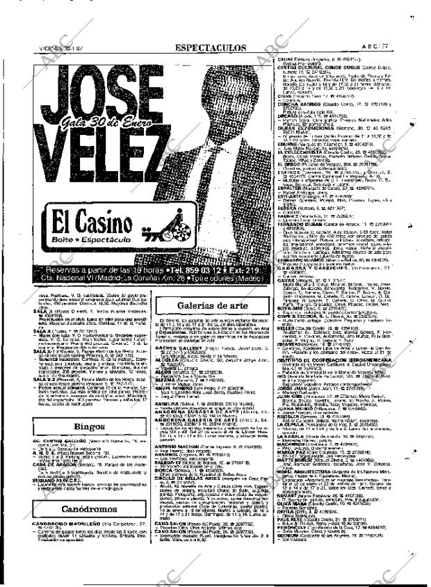 ABC MADRID 30-01-1987 página 77