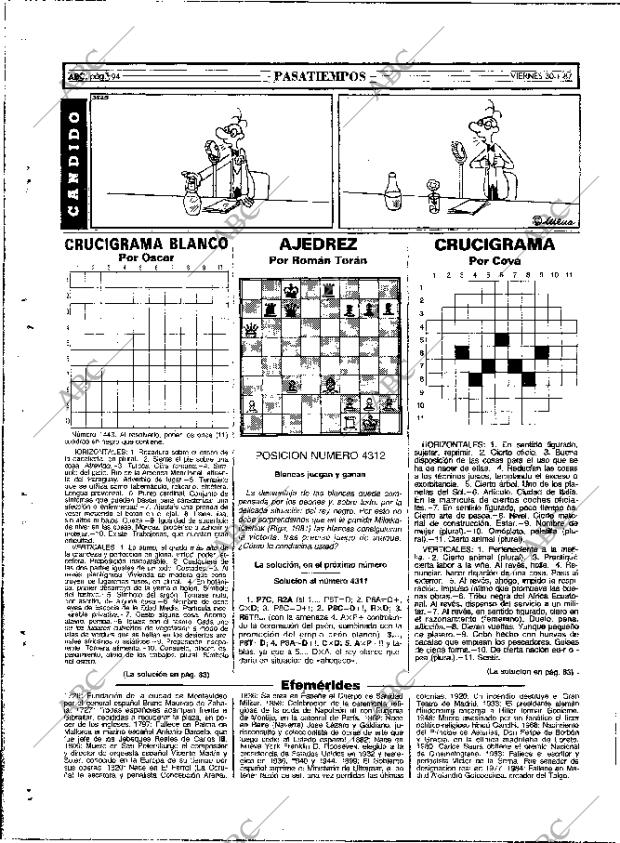 ABC MADRID 30-01-1987 página 94