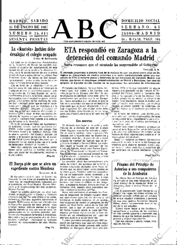 ABC MADRID 31-01-1987 página 13