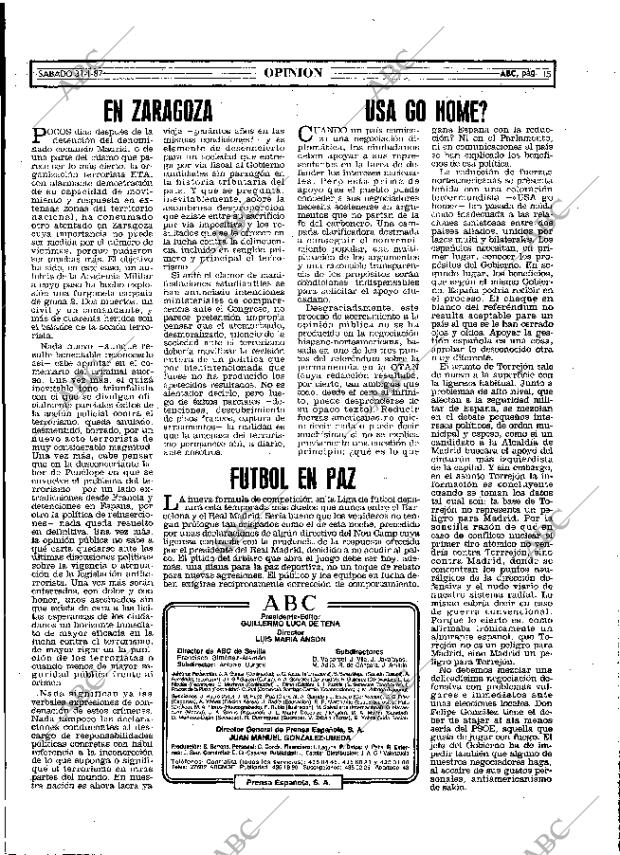 ABC MADRID 31-01-1987 página 15