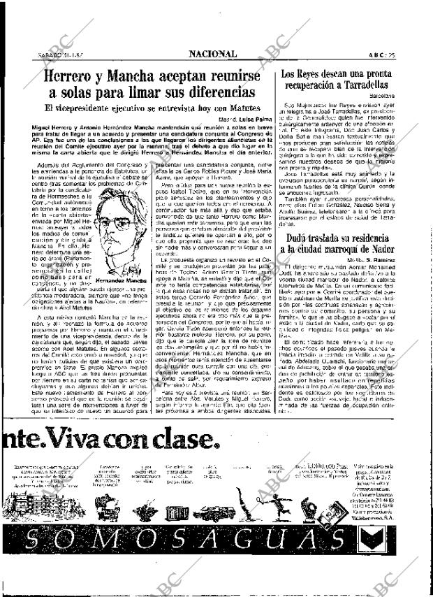 ABC MADRID 31-01-1987 página 25