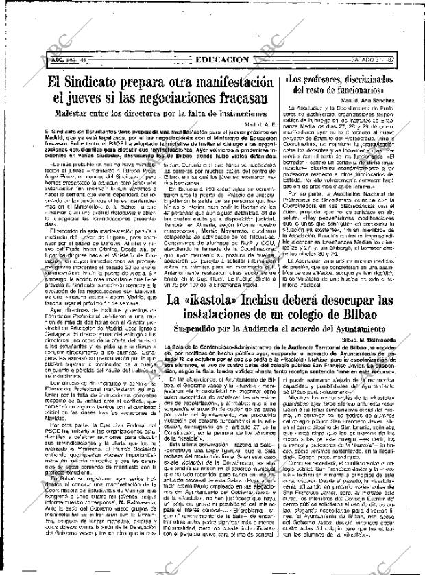 ABC MADRID 31-01-1987 página 44