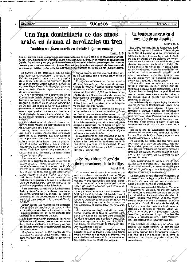 ABC MADRID 31-01-1987 página 70