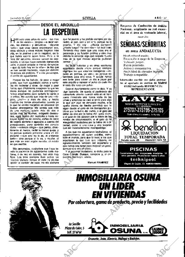 ABC SEVILLA 31-01-1987 página 49