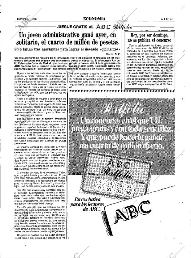ABC MADRID 01-02-1987 página 73