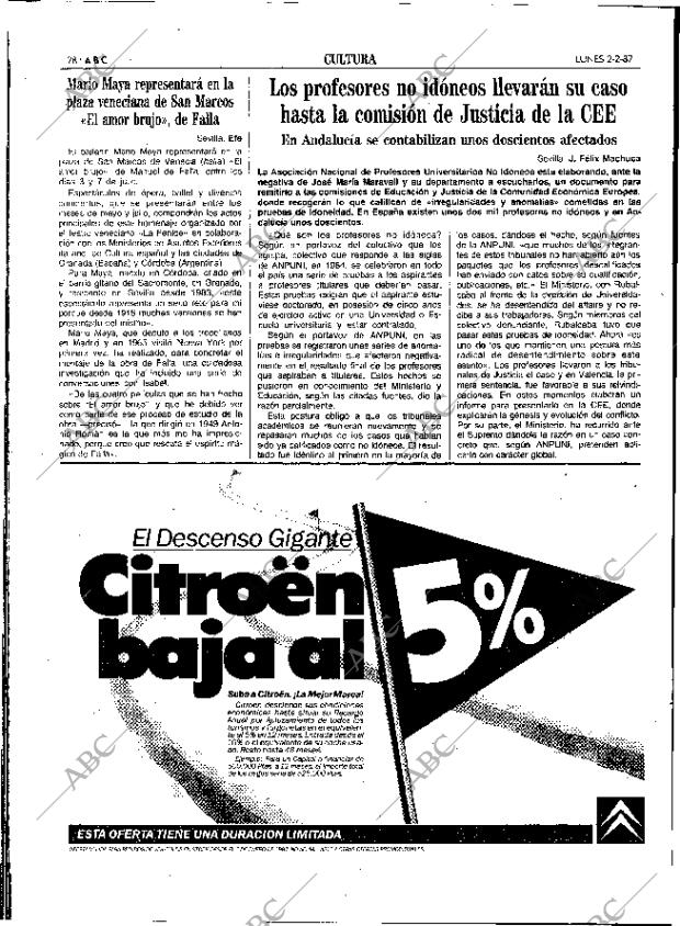 ABC SEVILLA 02-02-1987 página 28