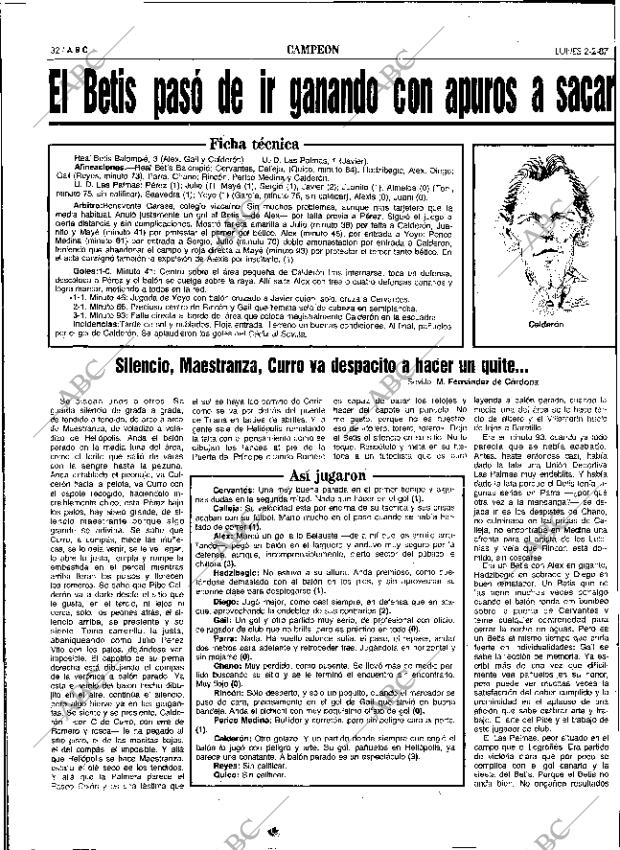 ABC SEVILLA 02-02-1987 página 32